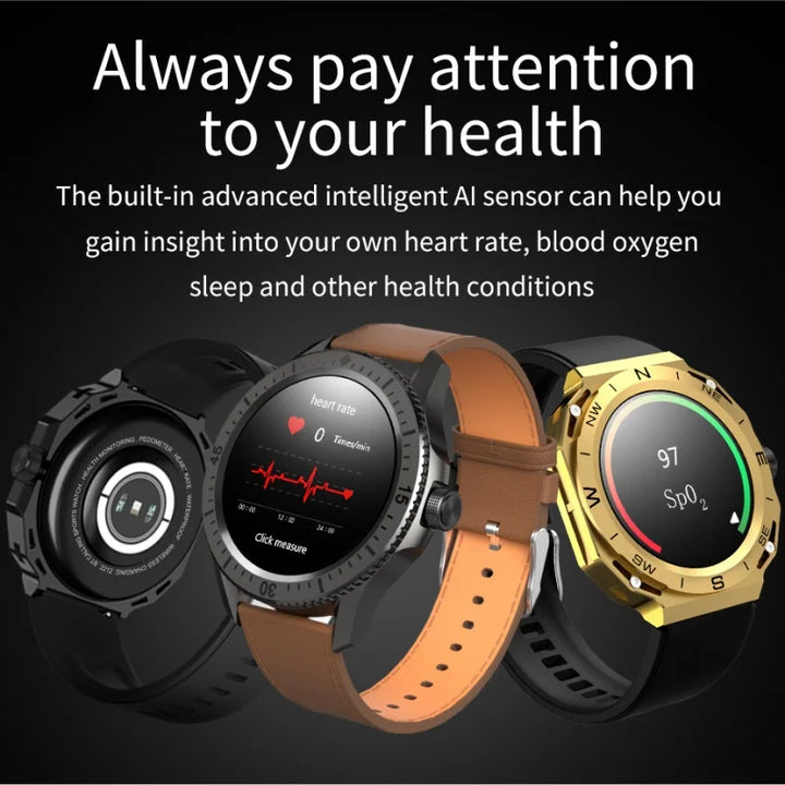 Men Smartwatch Rotary Button ECG Bluetooth