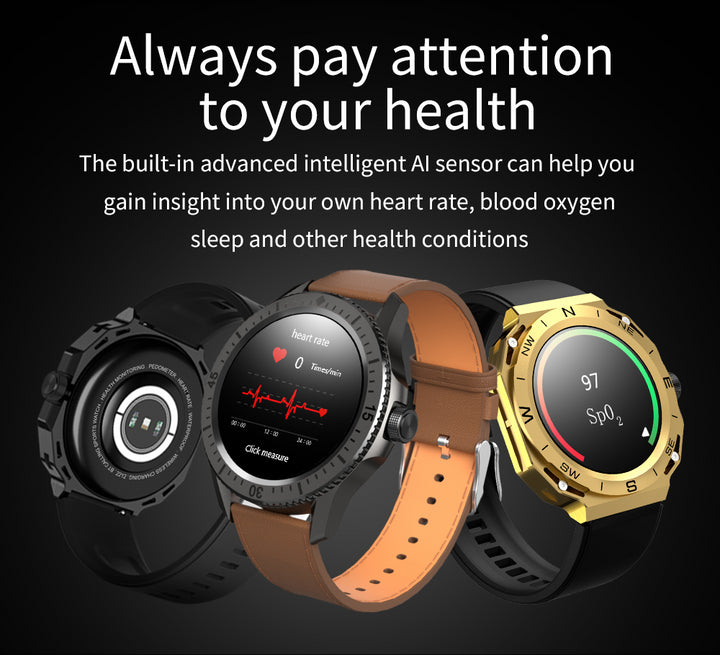 Men Smartwatch Rotary Button ECG Bluetooth