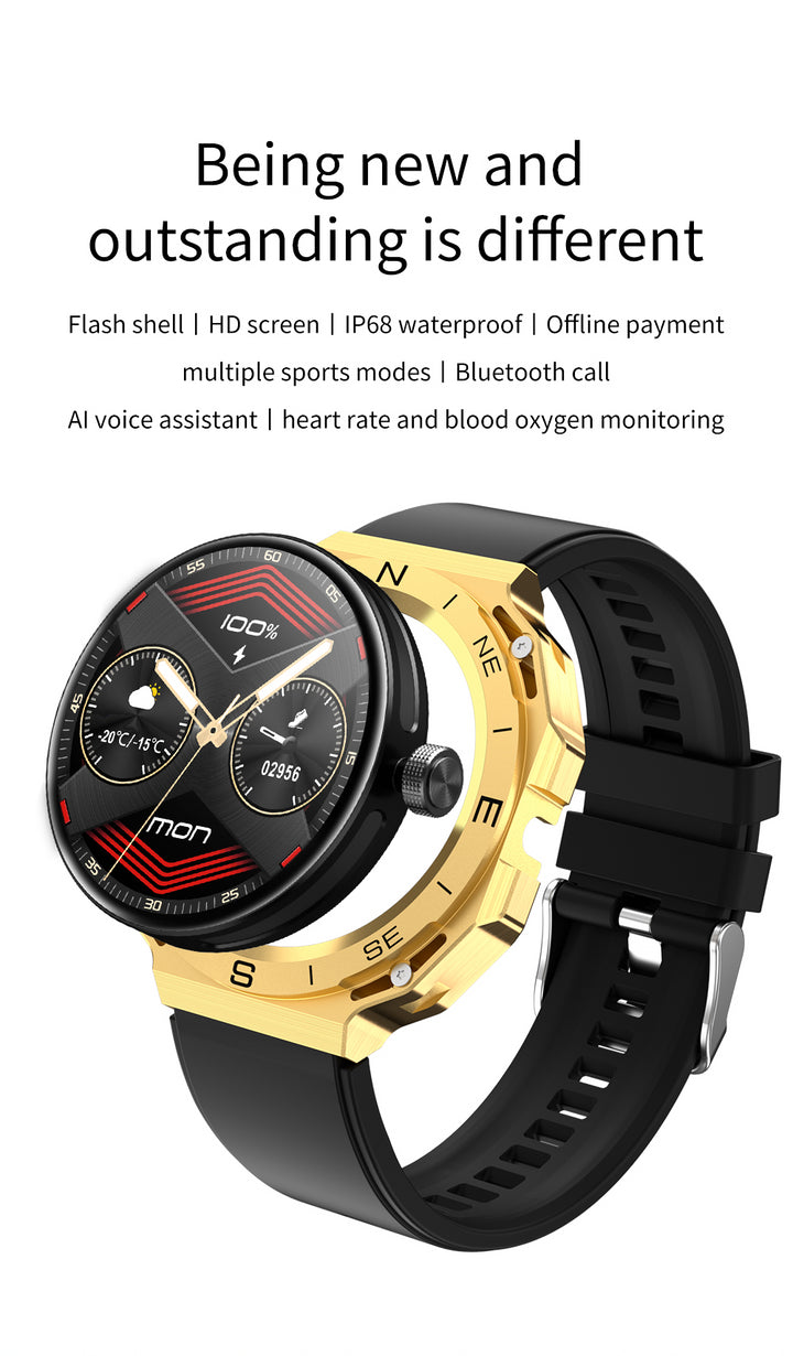 Men Smartwatch Rotary Button ECG Bluetooth